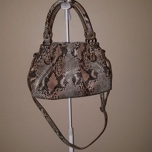 Faux snake print purse